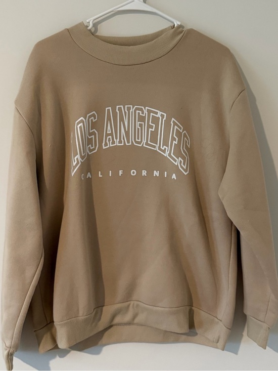 Sweaters - Los Angeles Graphic Crewneck Sweater - Beige